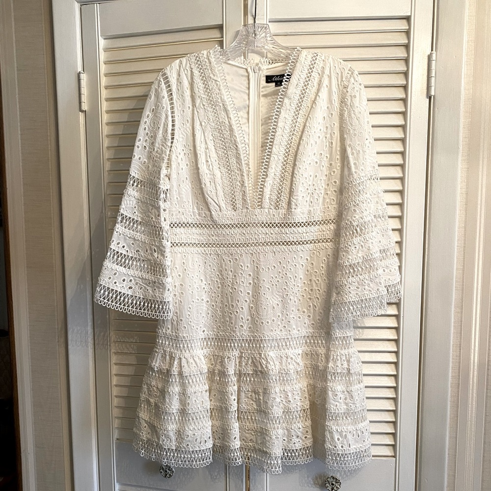 Zimmermann style cotton embroidered dress size M